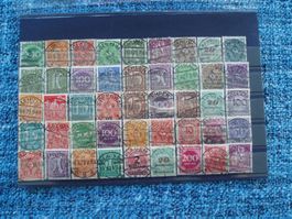 Deutsches Reich grosse Karte Briefmarken ab1921