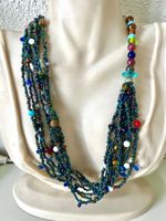 8-Strang Kette Vintage – kunstvoll handgefertigt – 62 cm
