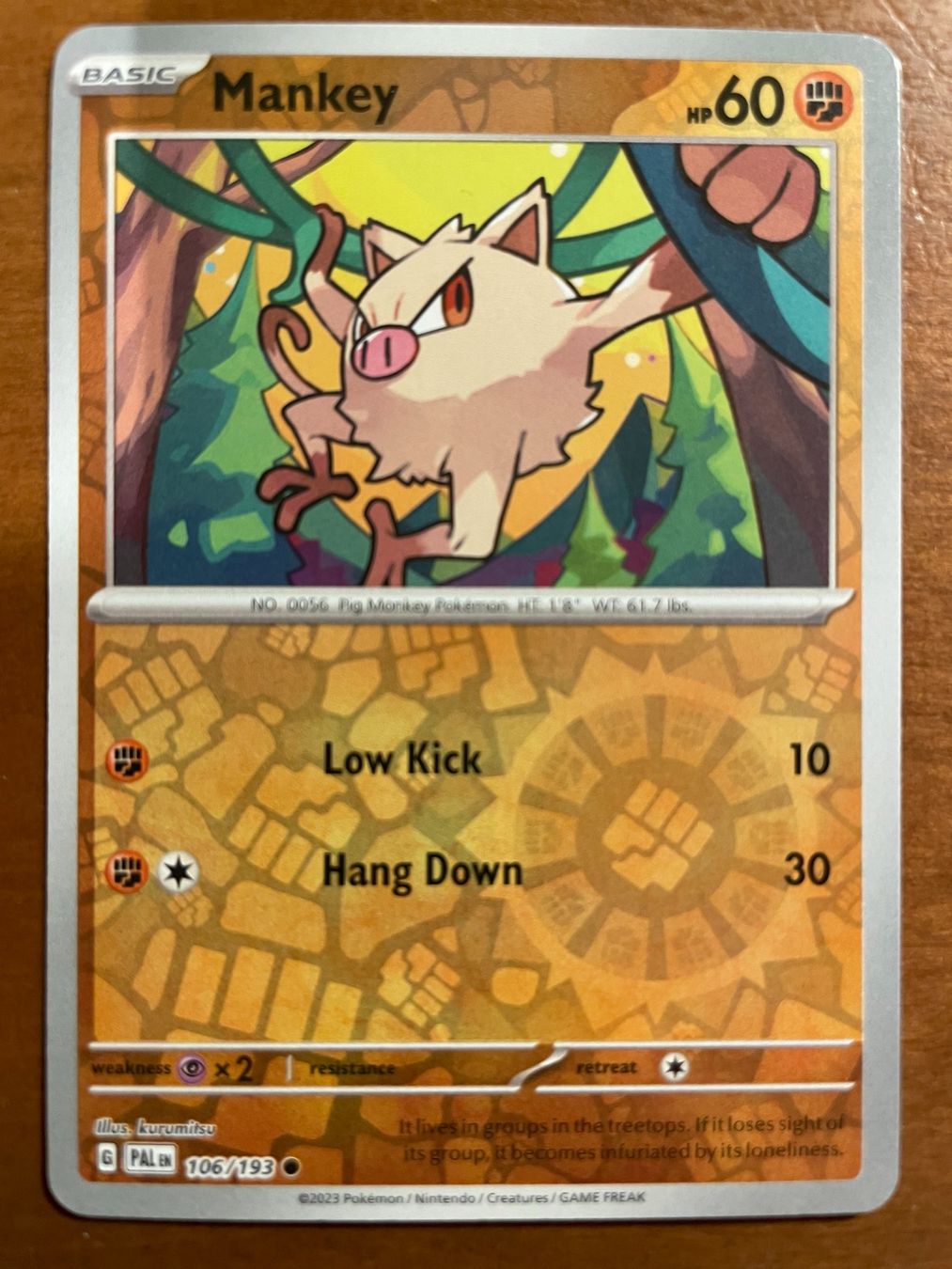 Pokémon Carte collezionabili: Pokemon Mankey Reverse (Versand gratis) – Nuovo (secondo la descrizione) da Chur venduto da Angerson