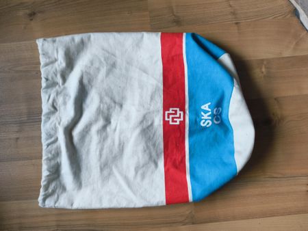 Vintage SKA CS Sportsack Beutel Tasche Seesack blau rot weis