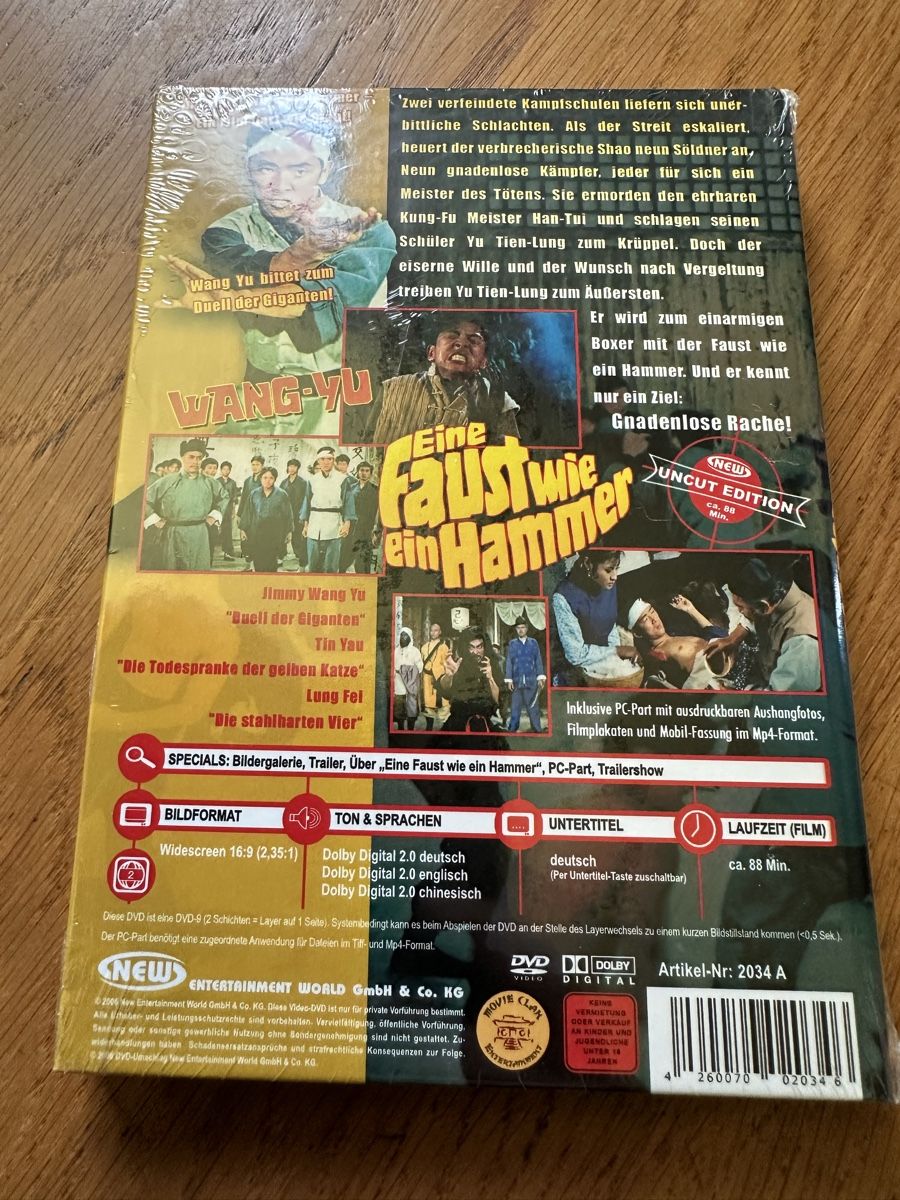Tutti i DVDs: Eine Faust wie ein Hammer Neu ovp kl. Hartbox  – Nuovo e nell'imballaggio originale da Benken ZH venduto da Audi-erich 1