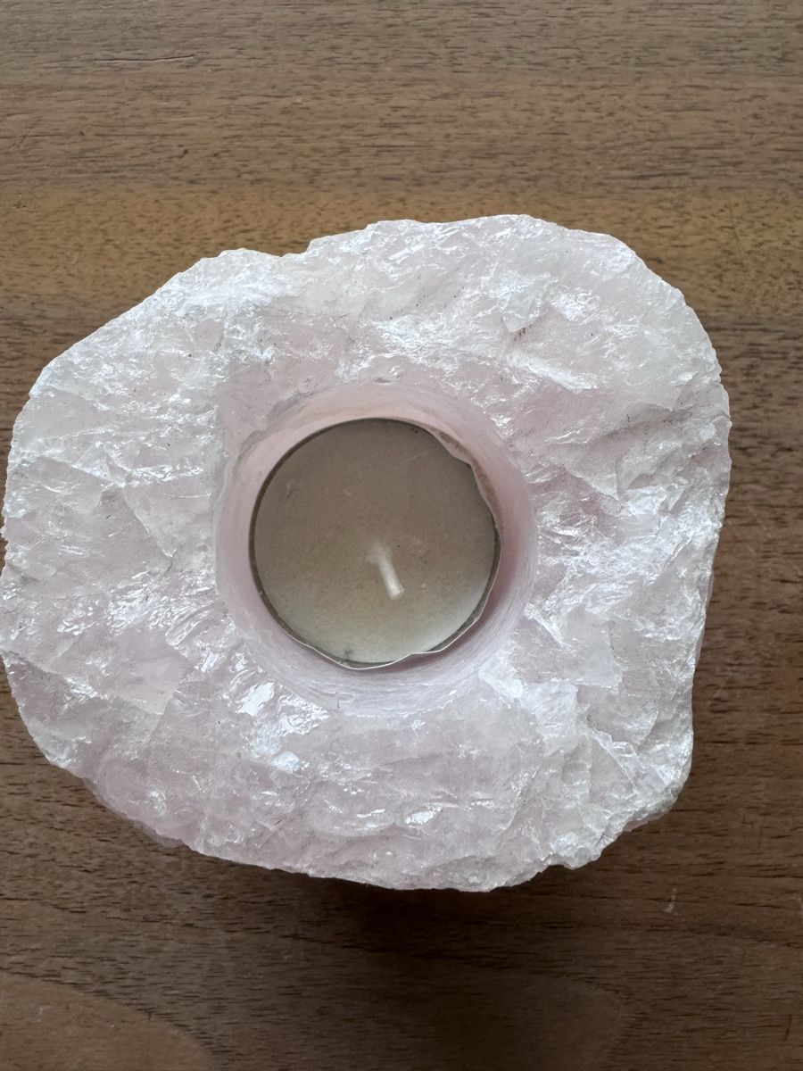 Portacandele: Teelicht aus Rosenquarz(?) – Usato da Zürich venduto da 2013tg 6