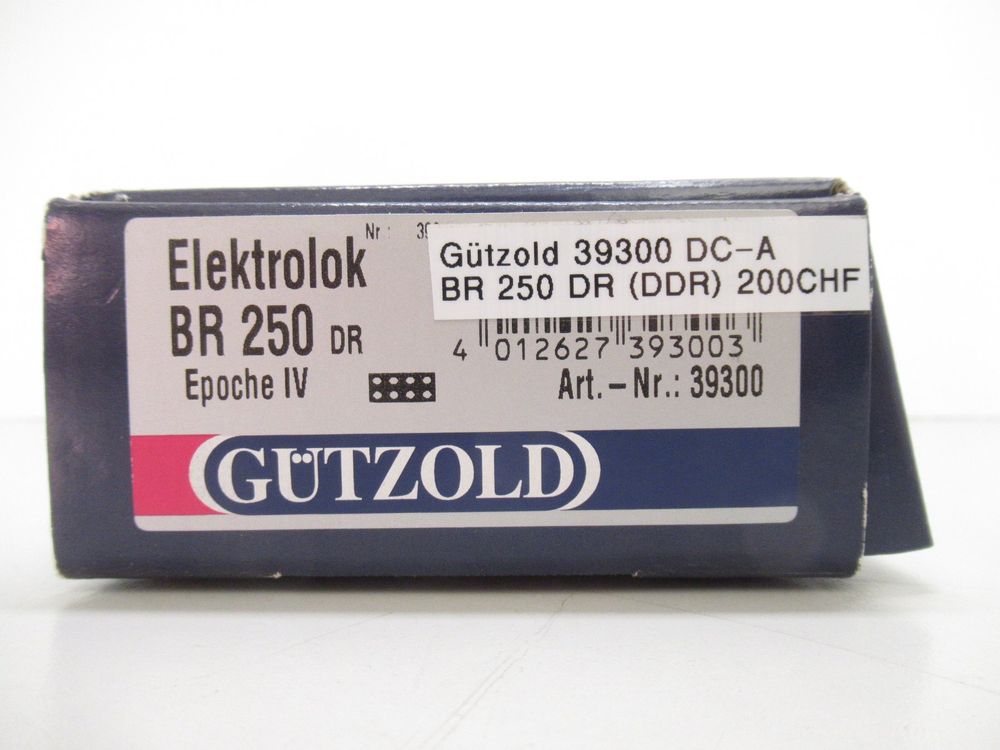 Locomotive électrique Gützold H0 BR 250 SOB - Époque IV - Analogique Courant Continu - Neuve
