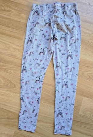 Mädchen Leggins Einhorn Motiv Grösse 128 Grauton