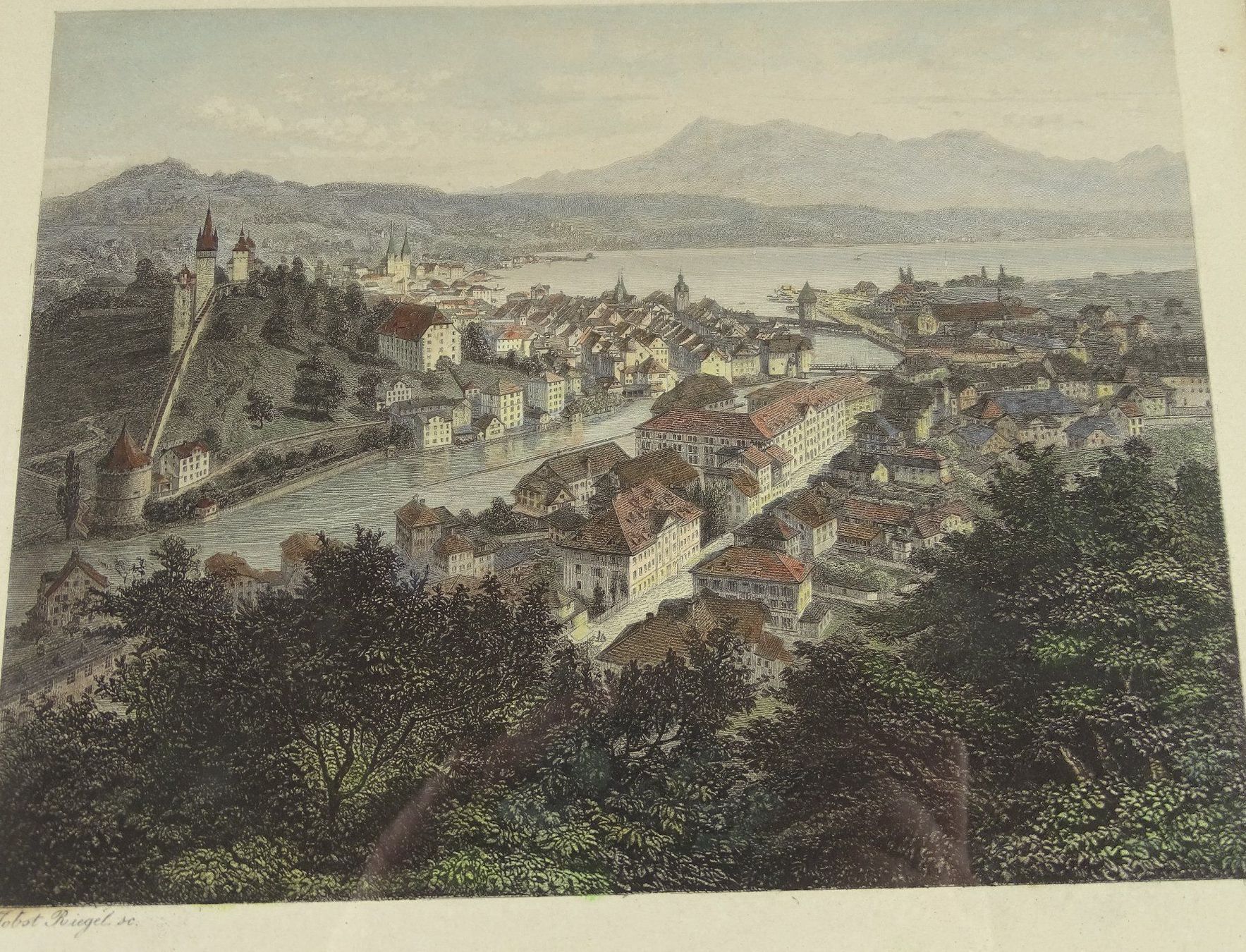 Stiche: LUZERN, STAHLSTICH UM 1850 – Gebraucht aus Grüningen von Kartensammler 2