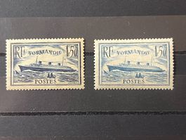Paire Paquebot Normandie 1935 neufs*