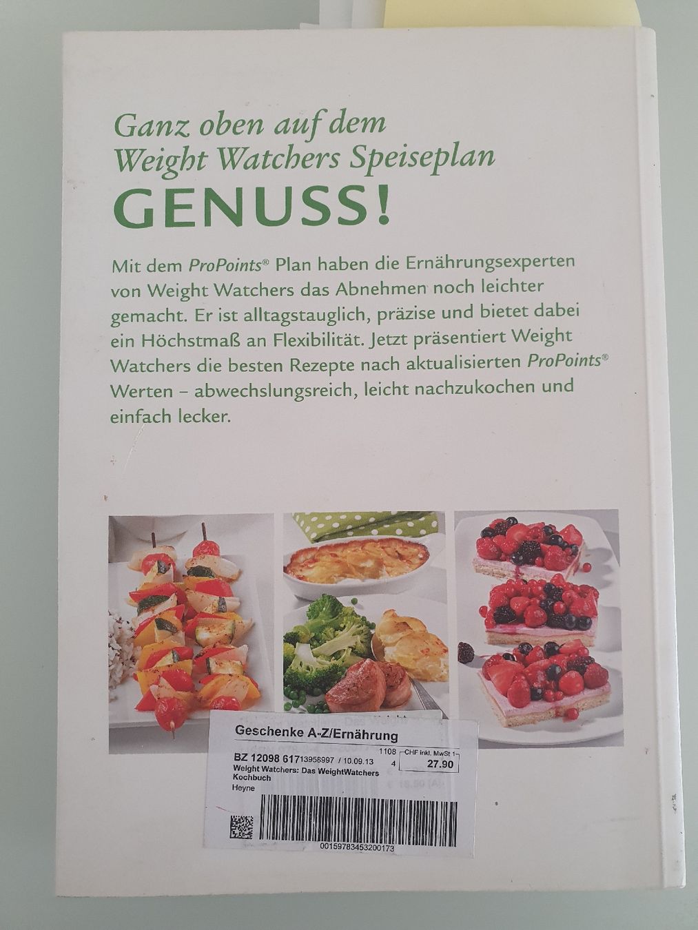Libri: Weight Watchers Kochbuch – Usato da Moosseedorf venduto da Sonnenschein.. 1