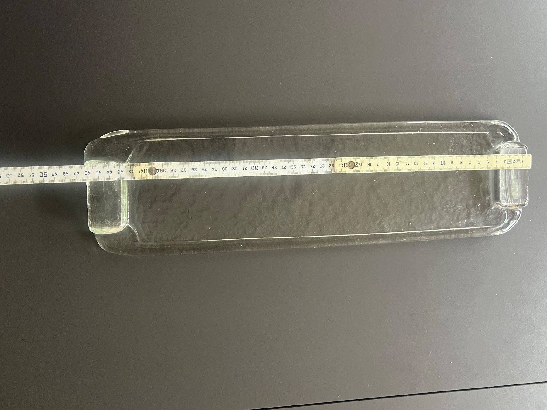 Glasi Hergiswil Piatti di portata: Schöne Niederer  Glasplatte handarbeit, ca. 45cm lang – Usato da Hinterkappelen venduto da rum_y52q 2