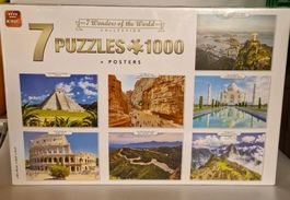 King Puzzle 7 Weltwunder, 7 x 1000 Teile, Neu!