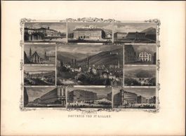 St. Gallen Souvenir Stahlstich