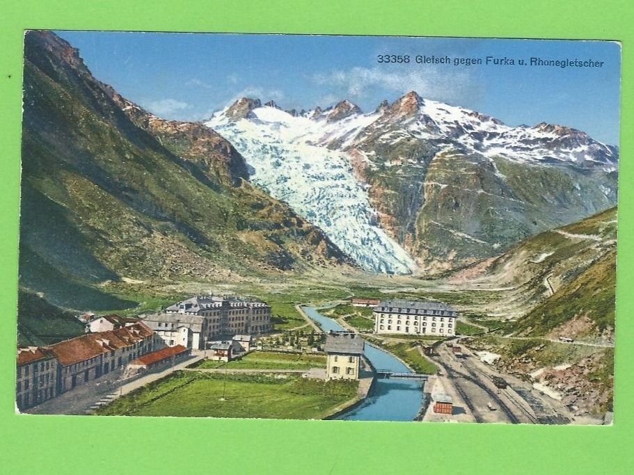 Cartes postales: Gletsch gegen Furka u. Rhonegletscher – D'occasion à Zürich par t24_de