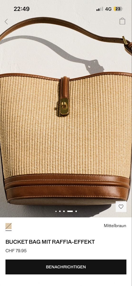 Mango Borse da donna: Bucket Bag Raffia-Effekt Mango Damen – Nuovo (secondo la descrizione) da Zürich venduto da sellingmystuff1 6