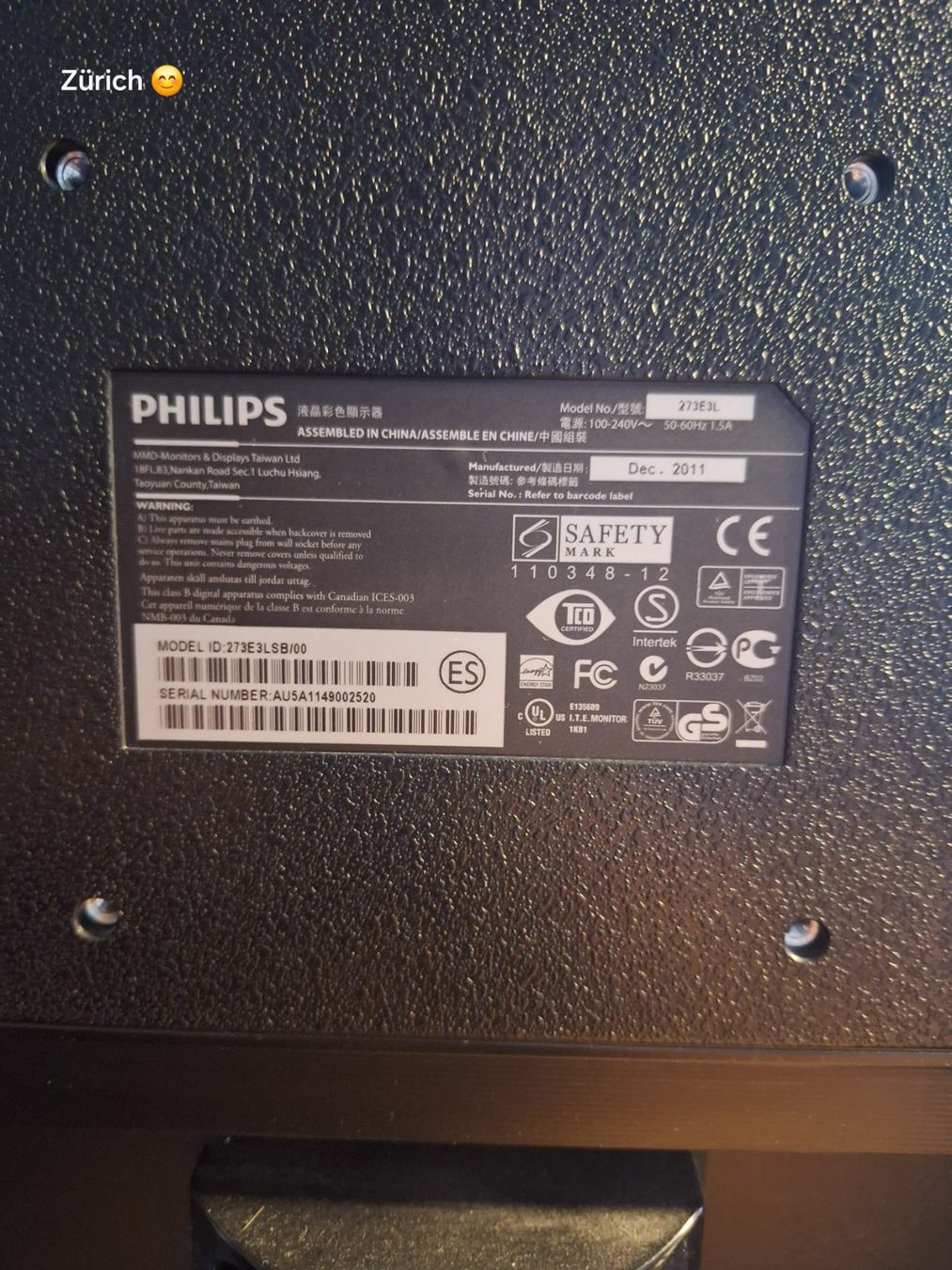 Philips Monitore: Philips 273E3L Bildschirm 27 Zoll – Gebraucht aus Zürich von irokoecommerce 3
