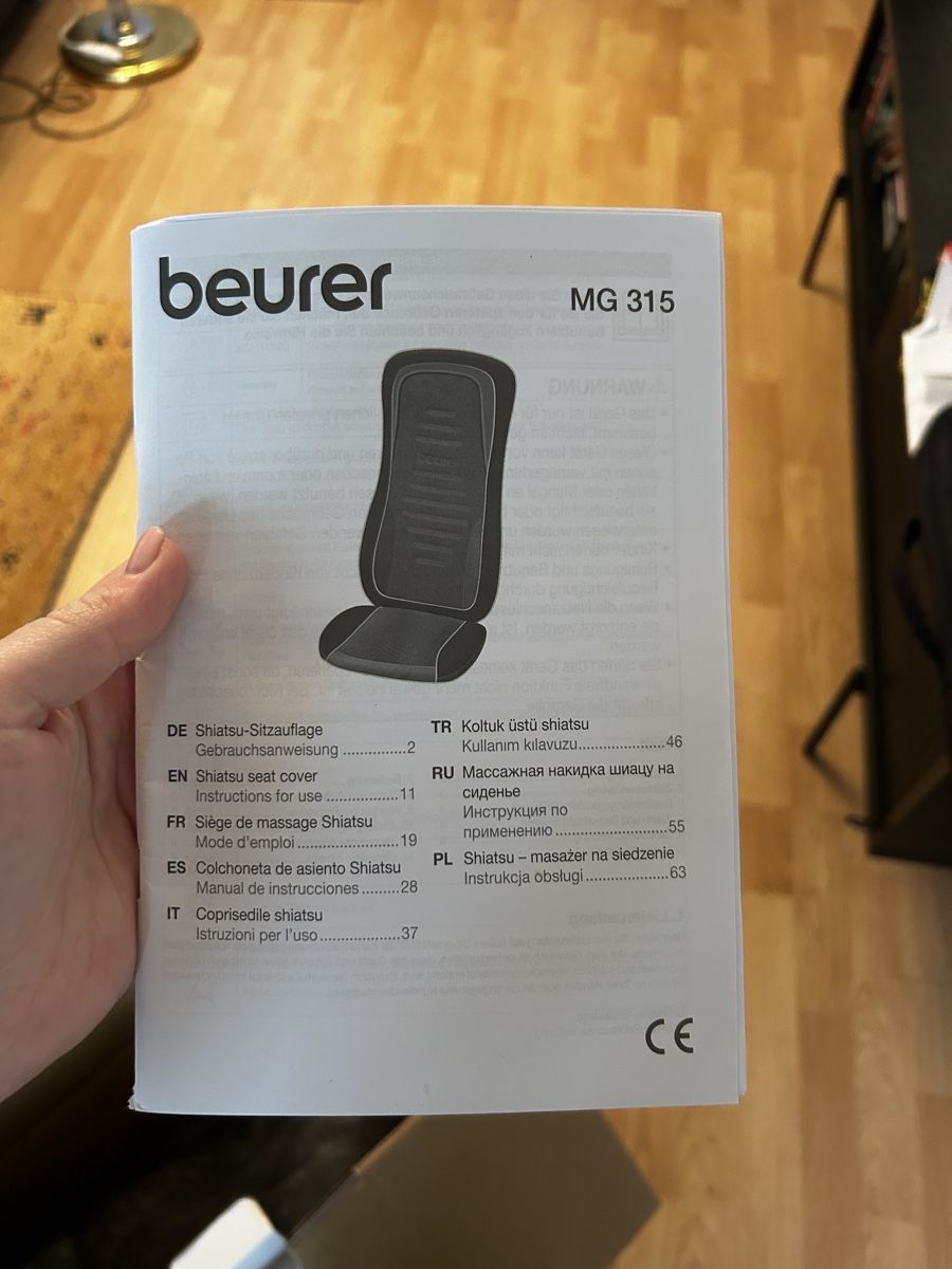 Beurer Dispositivi per massaggi: Beurer Massage Sitzauflage MG315 – Nuovo (secondo la descrizione) da Hallwil venduto da Zoeizy 7