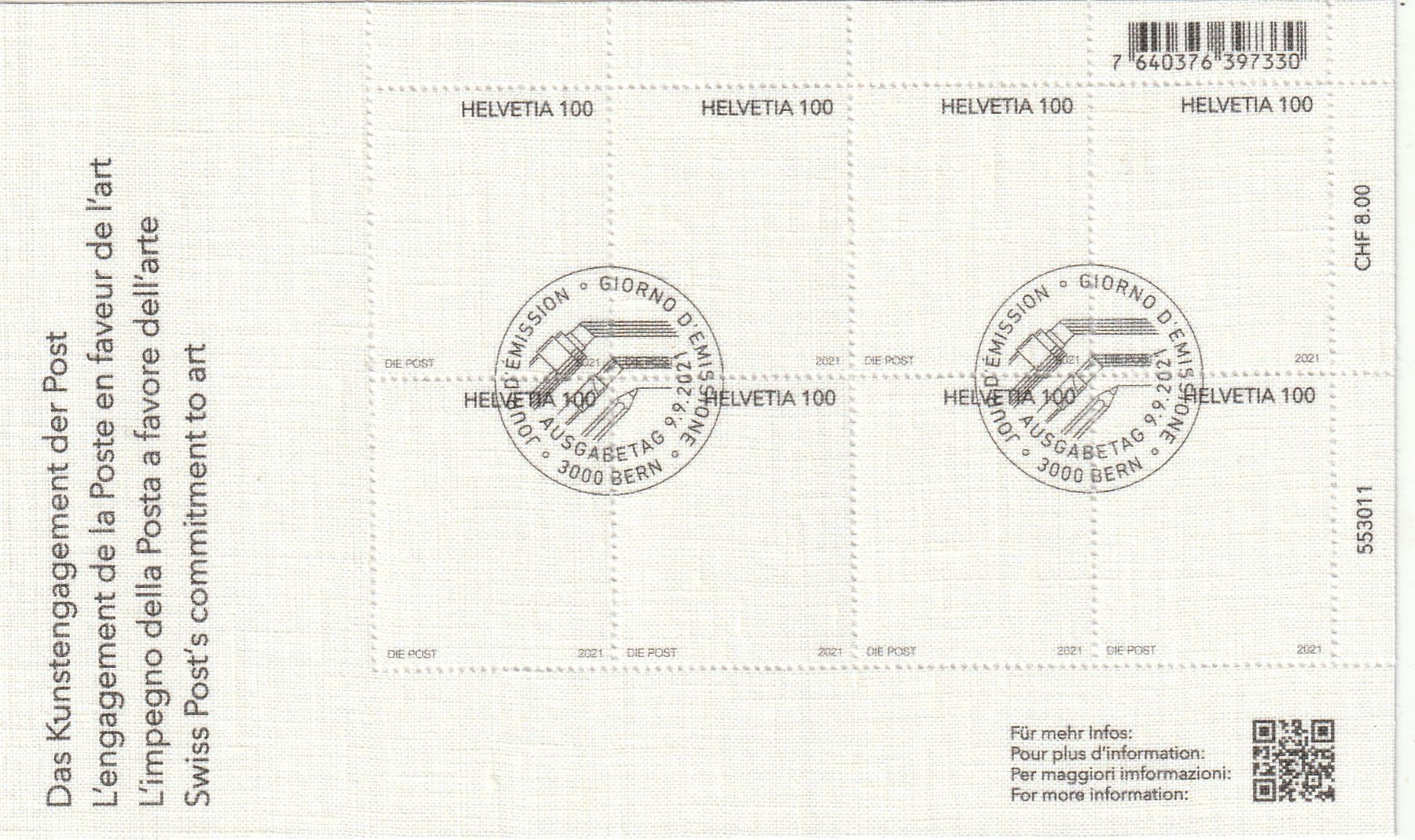 Tutti i francobolli: CH Briefmarken Lot Kleinbogen gestempelt 2011 – Usato da Rupperswil venduto da Ema10 4