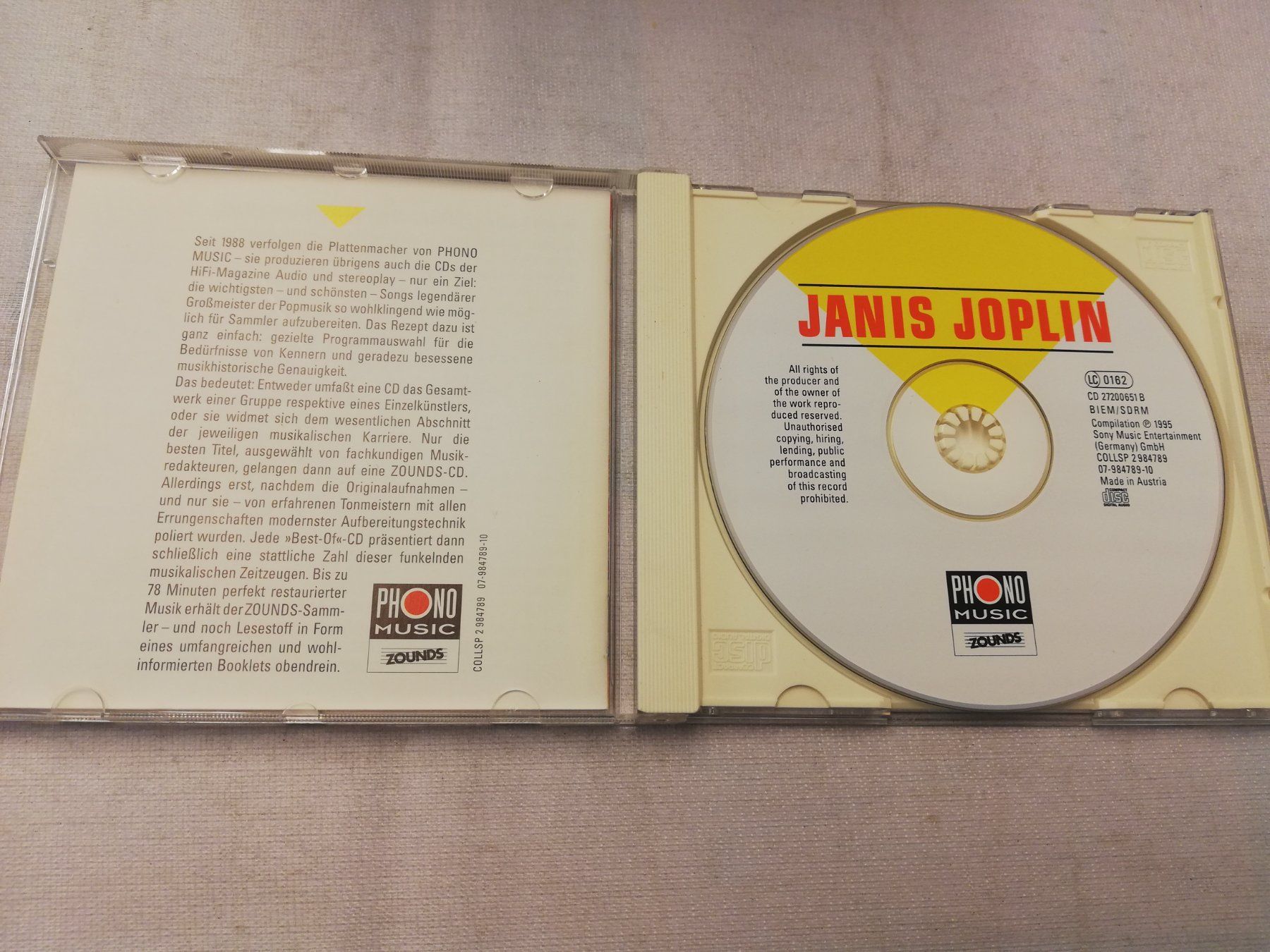 CD: JANIS JOPLIN - MERCEDES BENZ – Usato da Bern venduto da Vinylsound.ch 2