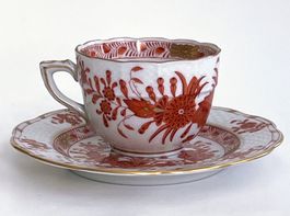 Mokkatasse und Untertasse*Set*HEREND*SET*Apponyi orange*****