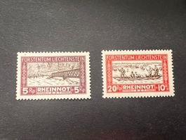 Liechtenstein 1928 W7 +W9  mit Falz *  (3061)
