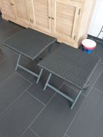 2 klappbare Rattan Gartenhocker Ersatzstühle neuwertig