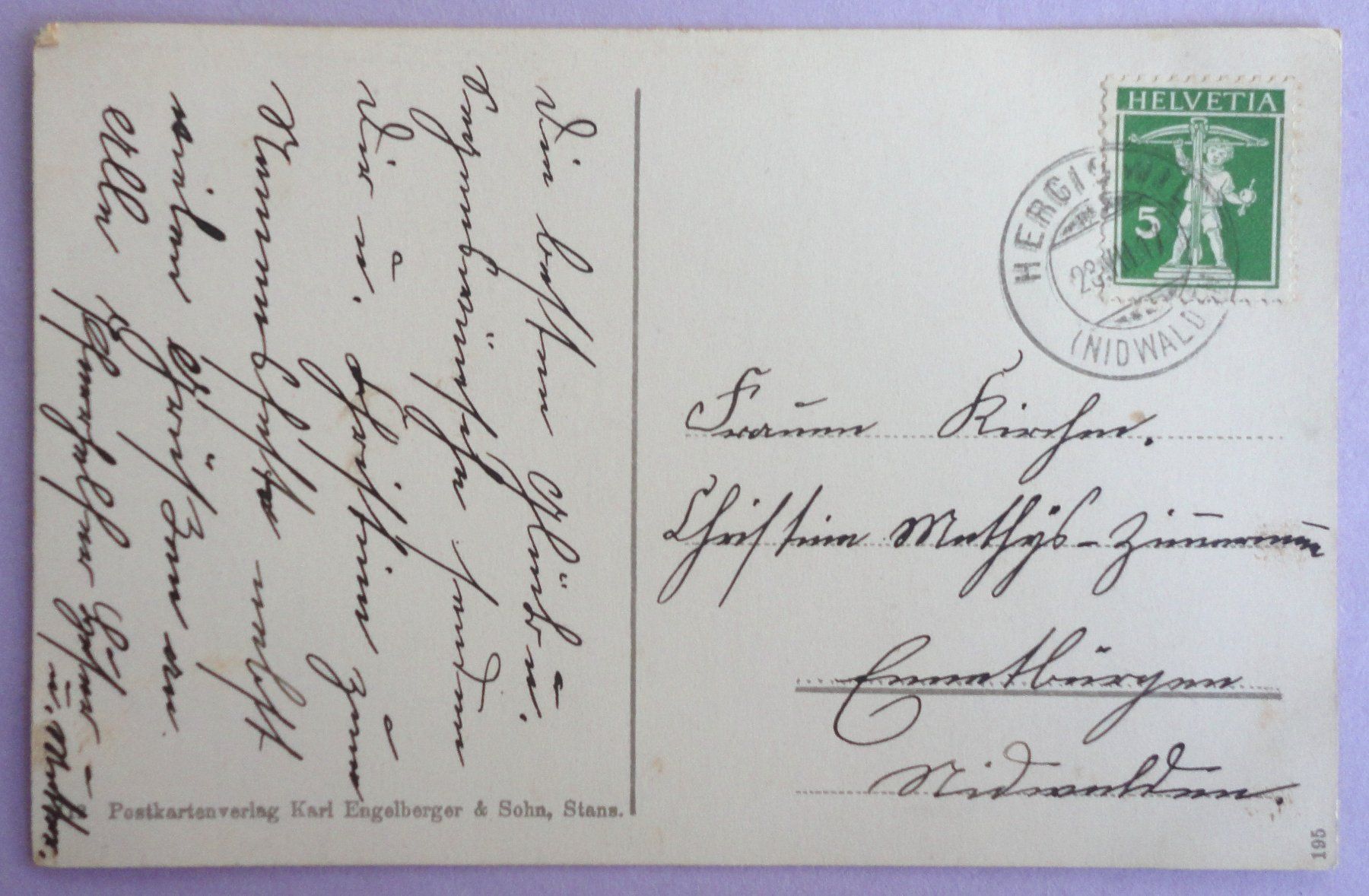 Cartoline postali: Hergiswil mit Pilatus – Usato da Fétigny venduto da Billy2miny 1