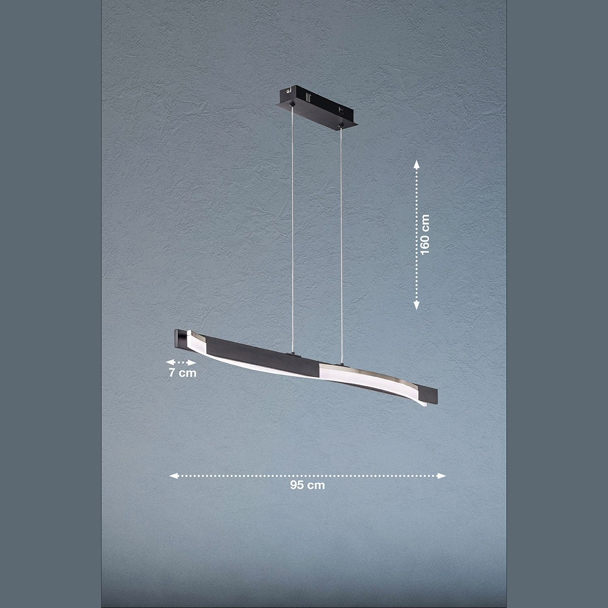 Lampadari & plafoniere: LED Pendelleuchte, 95 cm x 7 cm, Dimmer – Nuovo (secondo la descrizione) da Kreuzlingen venduto da Smart-Light 2