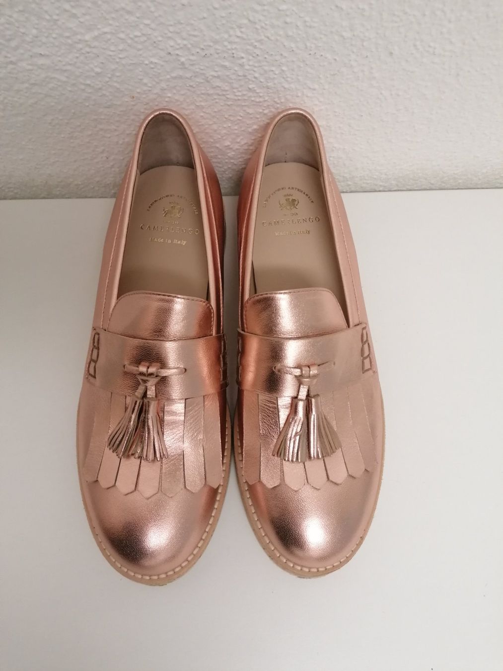 Scarpe da donna: Slepper voll Leder  in rosé gold ein schnäppchen!!! – Nuovo (secondo la descrizione) da Langendorf venduto da terra75