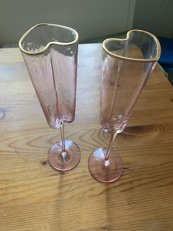 Verres: Champagnergläser Herz, 2 Gläser – D'occasion à Wabern par walsn1 1