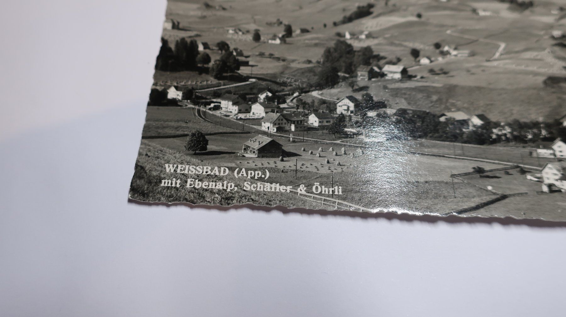 Cartoline postali: Weissbad (App.) mit Ebenalp 1958 – Usato da Cormoret venduto da Pascalll2001 2