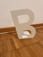 Weisses Deko "B", Metall, ideal für Bücher, neuwertig