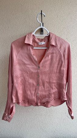 Metallic Pink Bluse Gr.L Mango