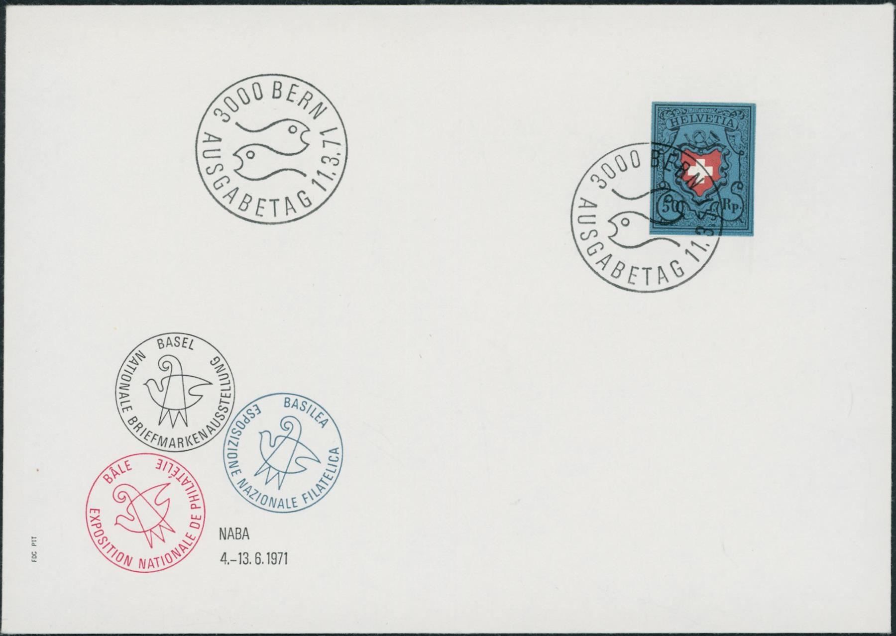 Tutti i francobolli: 1971 - Naba - Blockausschnitte - FDC U1 – Usato da Schindellegi venduto da leecollect 3