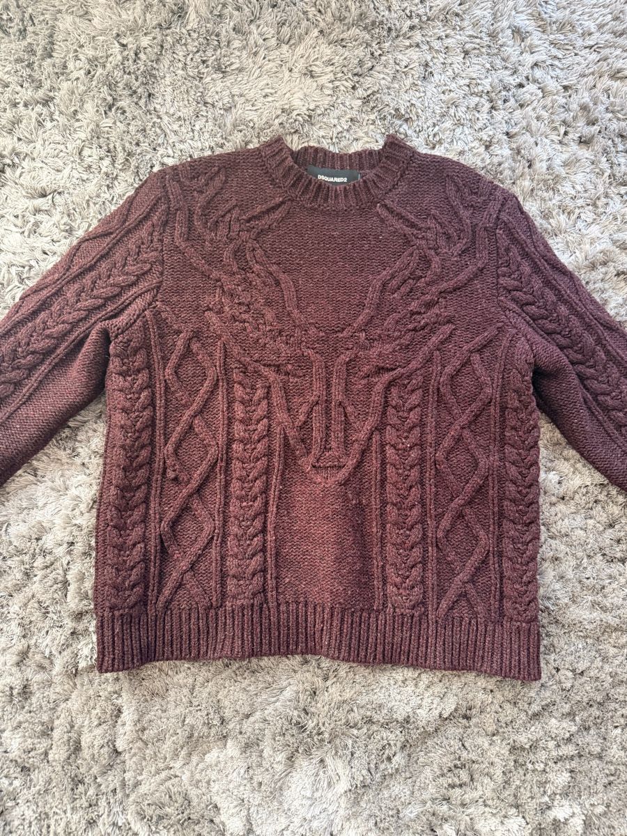 Dsquared2 Maglioni & Felpe: Dsquared2 Wollpullover, Grösse L, bordaux – Usato da Zürich venduto da MyWardrobe 1