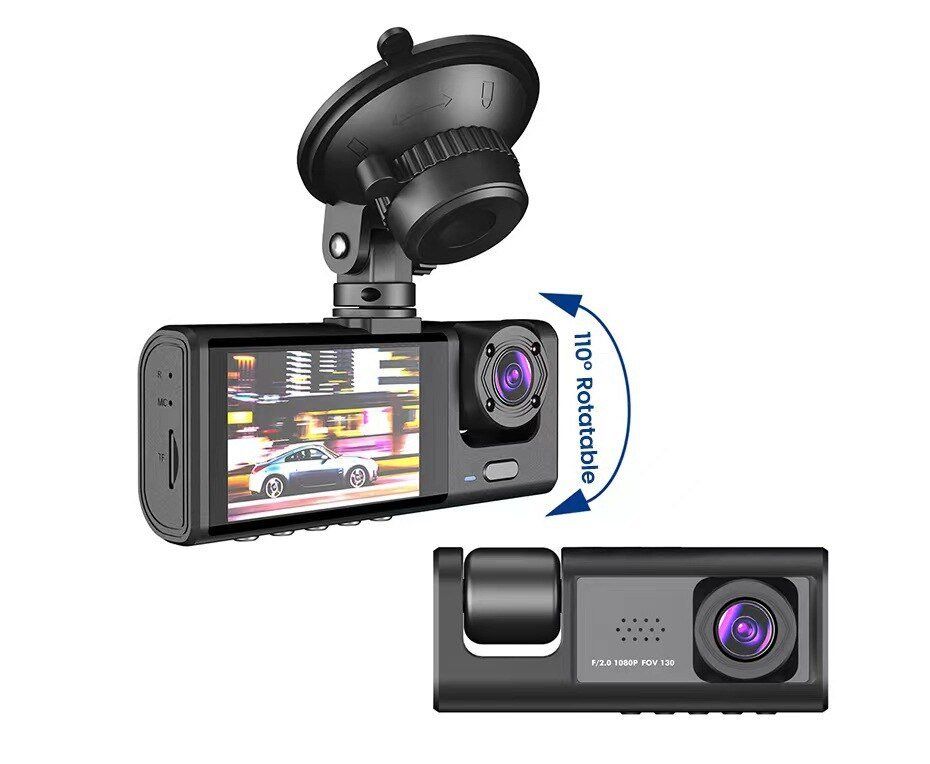 Action Cam: Auto Dashcam-Camcorder Kamera-Dvr-Recorder 3-Objektiv – Neu und originalverpackt aus Genève von Top-Trend 3