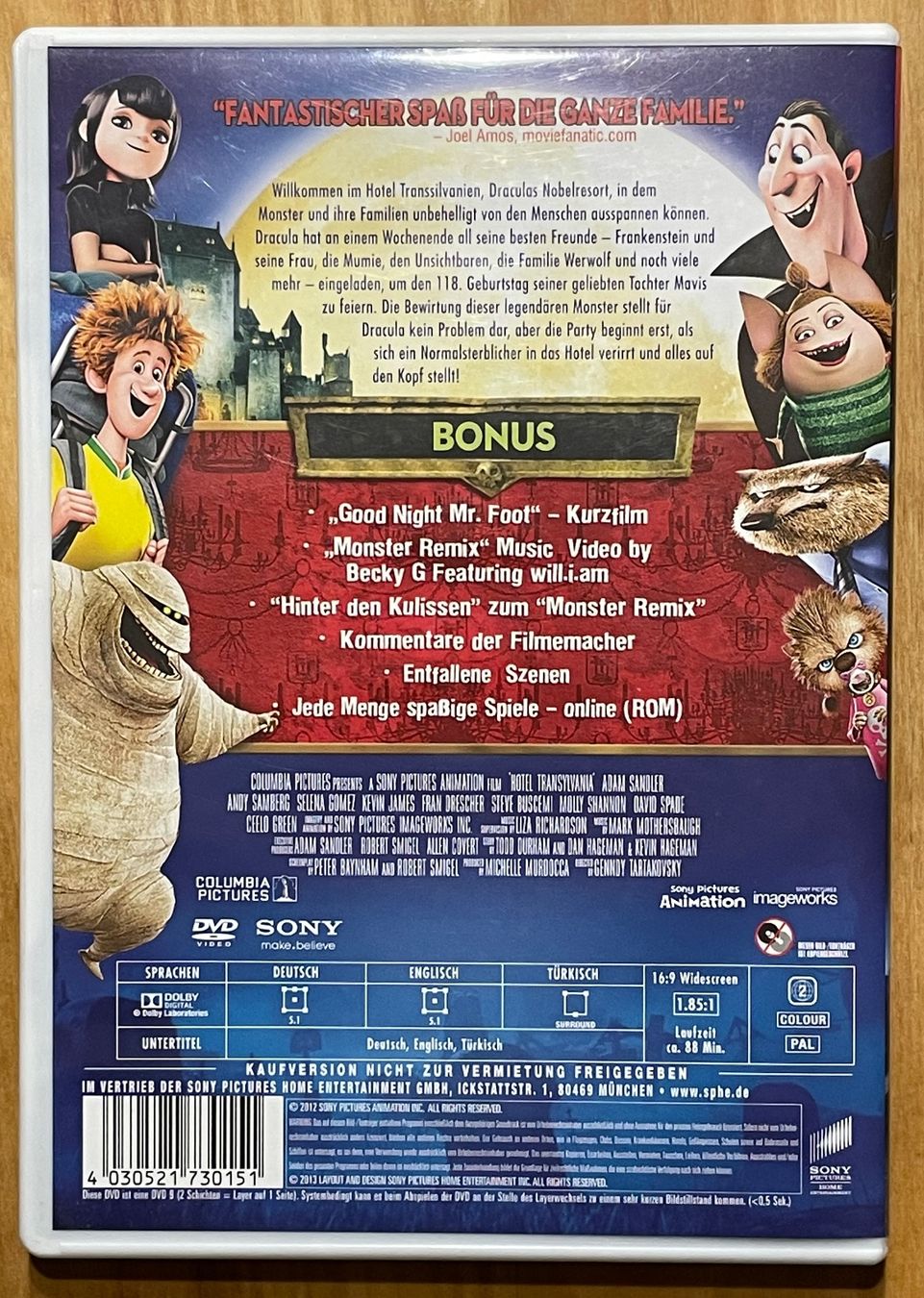 Tutti i DVDs: DVD Hotel Transsilvanien – Usato da Eglisau venduto da felix_ch 1