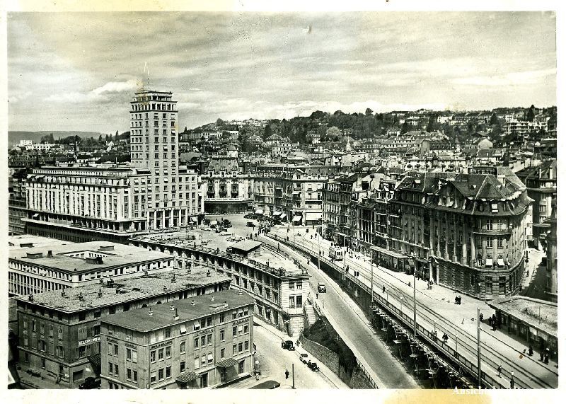 Ansichtskarten: Lausanne - le grand punt + 1947 – Gebraucht aus Emmenbrücke von teestube