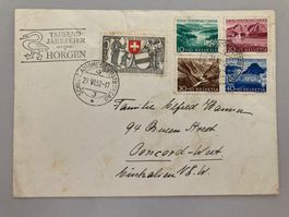 Brief mit Pro Patria Marken 1952