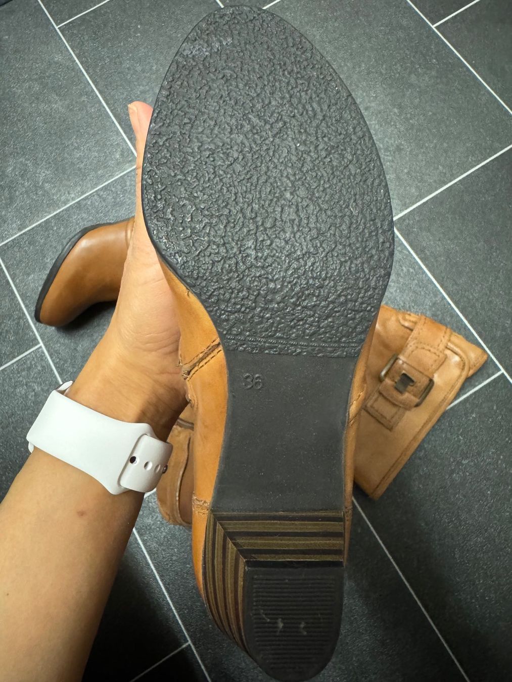 Scarpe da donna: Braune Lederstiefel Gr. 35  Winter Herbst – Usato da Frenkendorf venduto da Style365 8