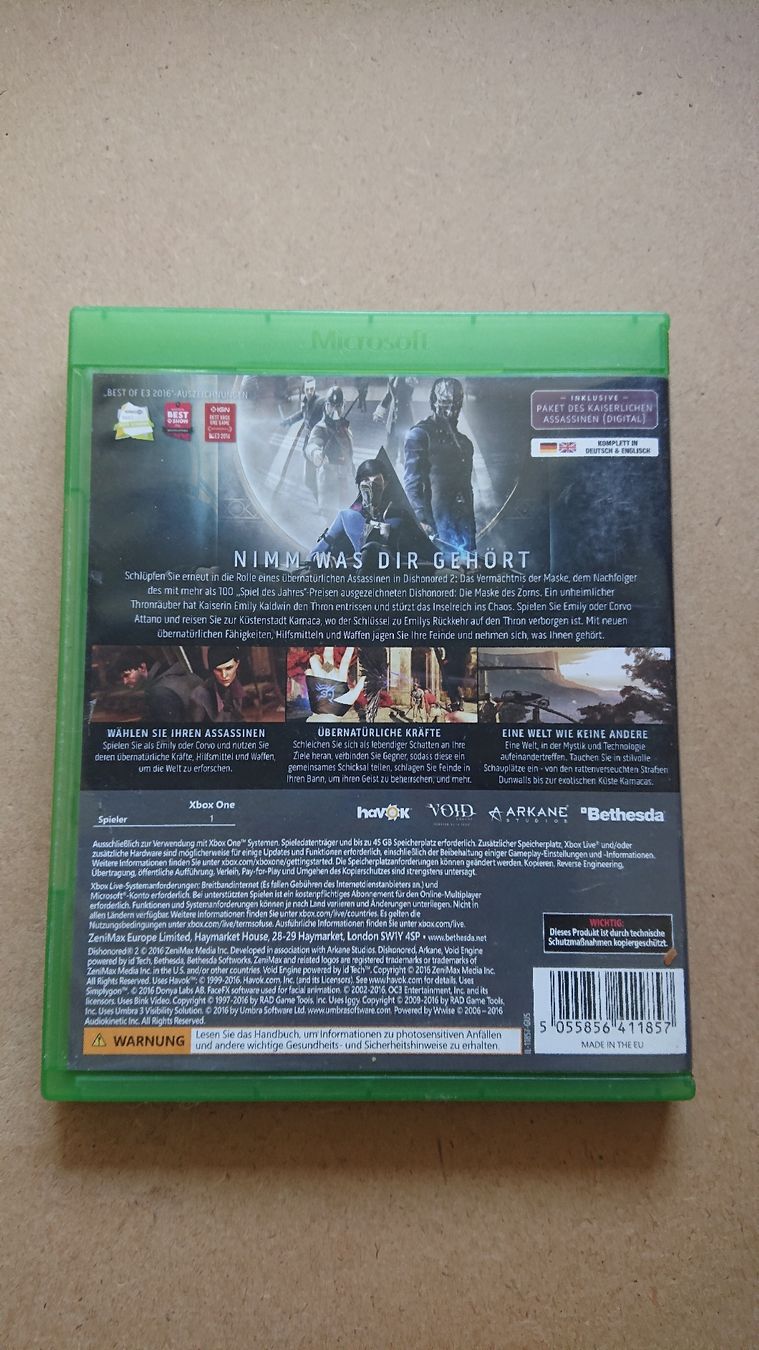 Giochi: Dishonored 2 Limited Edition Xbox One  – Usato da Chur venduto da FreakofRarity 1