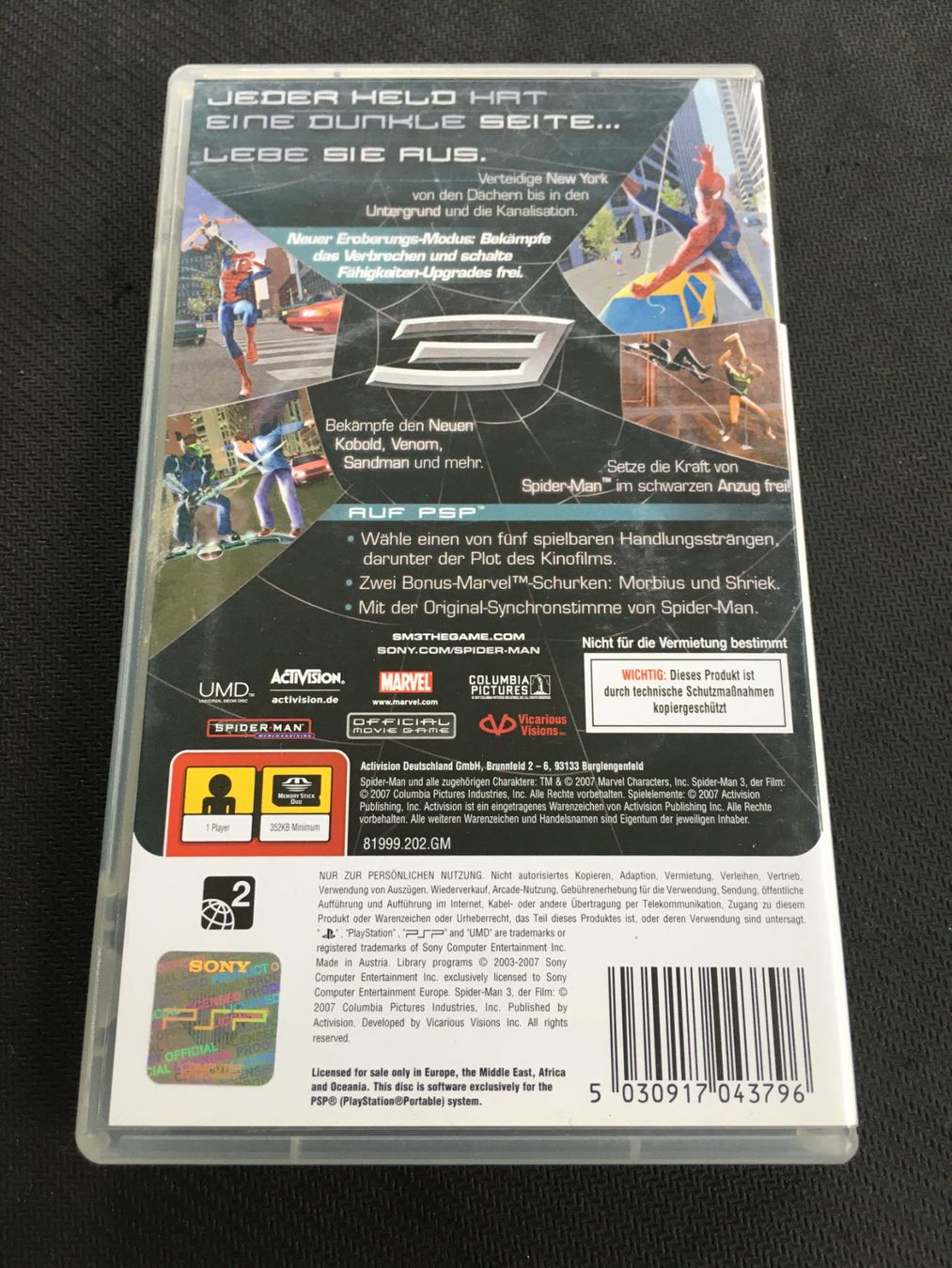 Sony Jeux: Spider-Man 3 - PSP – D'occasion à St.Gallen par Punktchen01 1