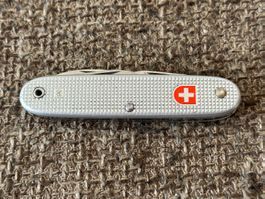 Altes Militärmesser WENGER Alox Silber 1983