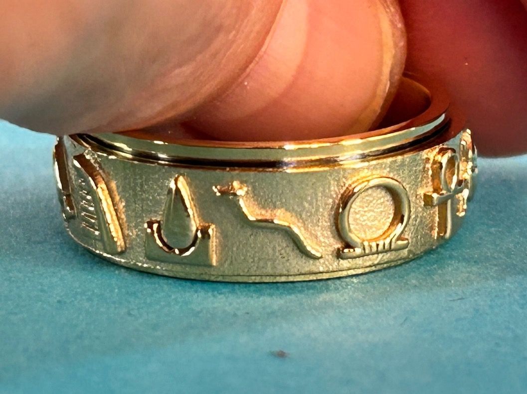 Anelli: Fingerring vergoldet Ägypten (58 oder 61) – Nuovo e nell'imballaggio originale da Laufen venduto da Bellavitaboom 2