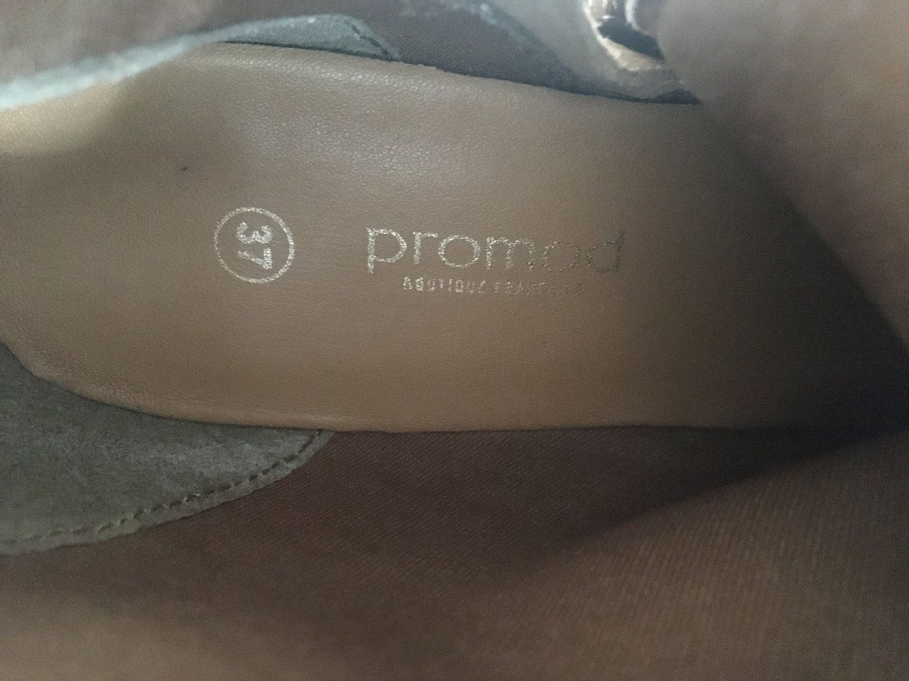 Promod Scarpe da donna: Bottines élégantes en daim à talons hauts – Usato da Biel/Bienne venduto da almercaa 3