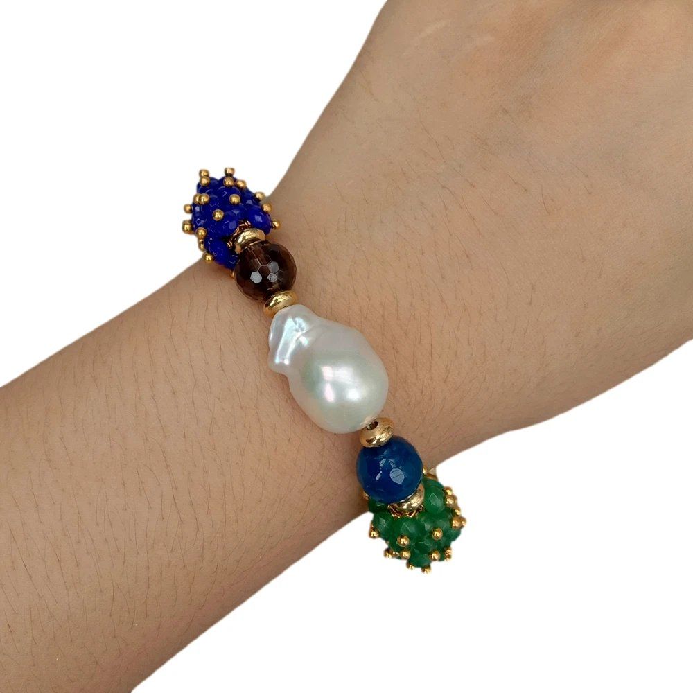Armbänder & -reifen: Lua 20 cm Achat Perle Armband Echt Bracelet agates perle – Neu (gemäss Beschreibung) aus Prilly von ilyria73 4