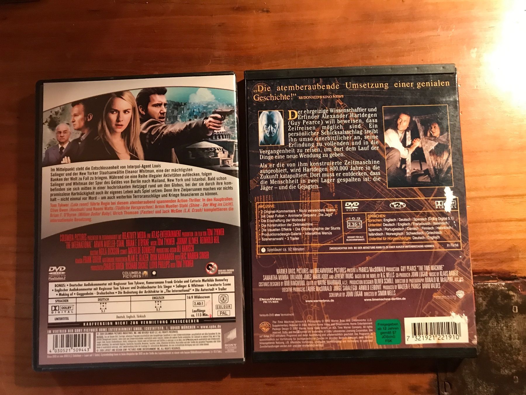 Tutti i DVDs: The International, The Time Machine – Usato da Schliern b. Köniz venduto da Corinu59 1