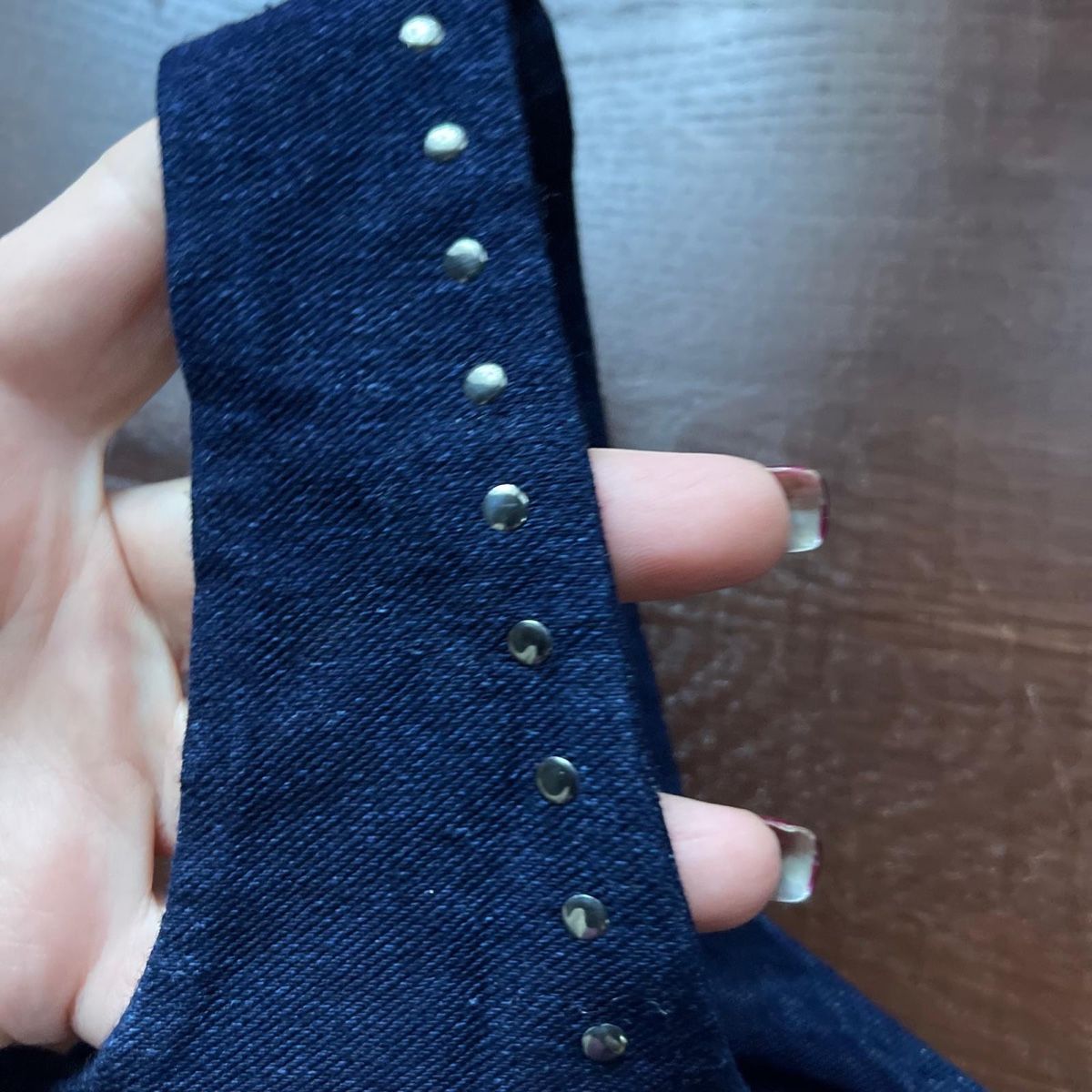 Tops: Sexy Top corto in jeans con lacci e borchie – Neu (gemäss Beschreibung) aus Locarno von Fixed8 6