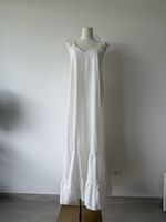 Boutique Maxi dress white tie straps tiered skirt