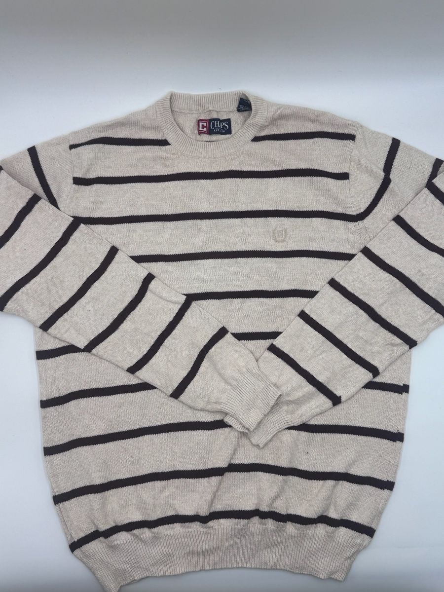 Maglioni & Felpe: Herren Chaps Pullover, beige mit Streifen, Grösse L – Usato da Arnegg venduto da PascalHelfenberger