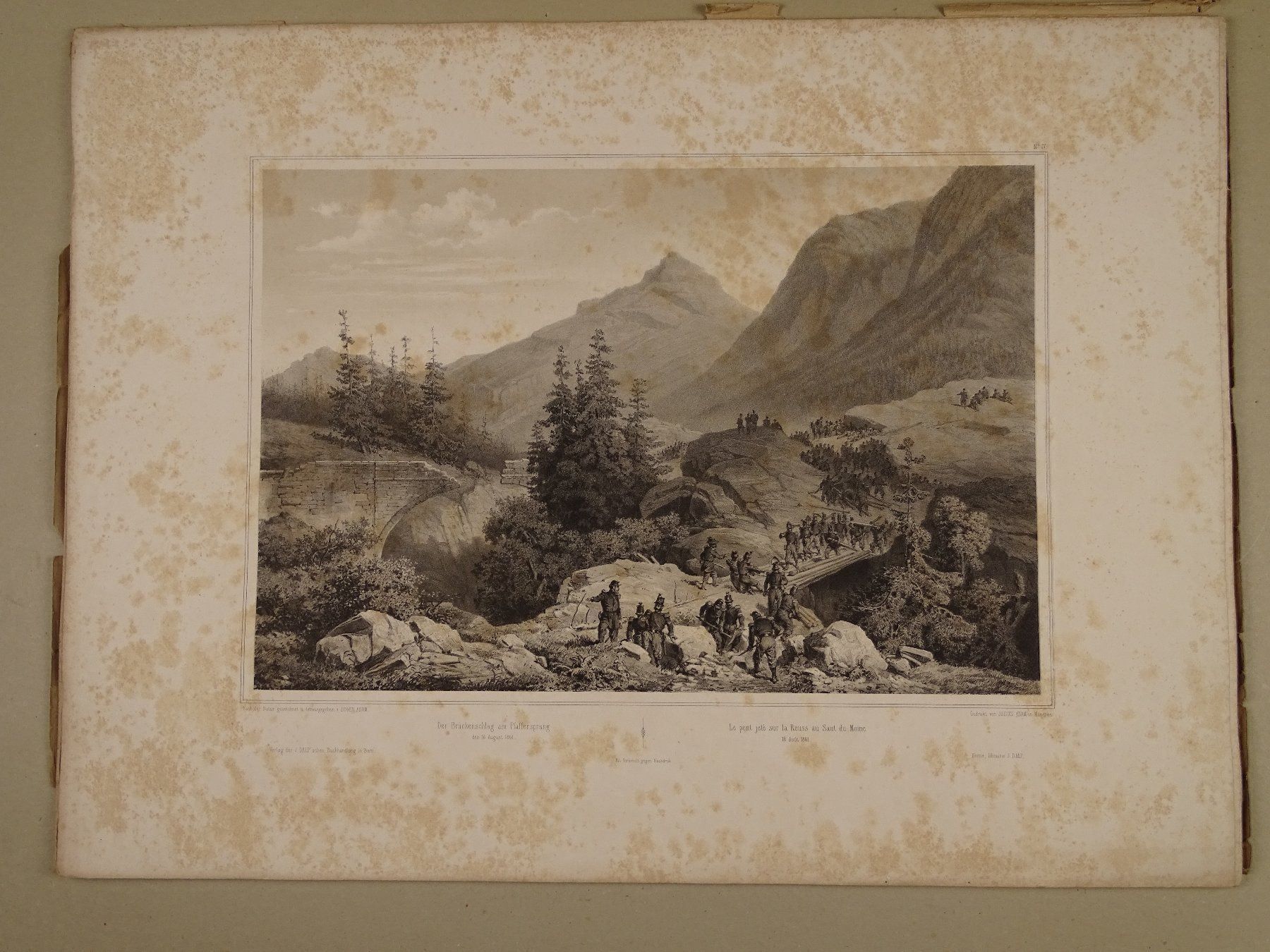 Stiche: TRUPPENZUSAMMENZUG 1861, 16 LITHOGRAPHIEN – Gebraucht aus Grüningen von Kartensammler 5