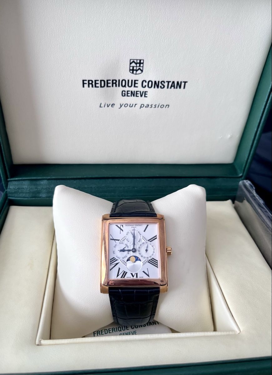 Frederique Constant Orologi: Frédérique Constant Classics Carrée Moonphase Calendar – Usato da Liestal venduto da selgo 1