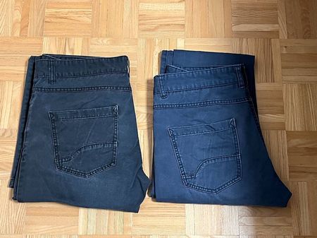 EDC Hose blau und schwarz, gebraucht, Grösse 32 / 34